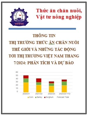 Thông tin thị trường thức ăn chăn nuôi thế giới và những tác động tới thị trường Việt Nam tháng 7/2024: Phân tích và dự báo